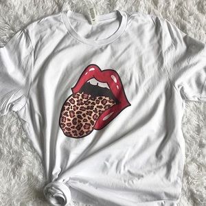 Leopard Tongue T shirt